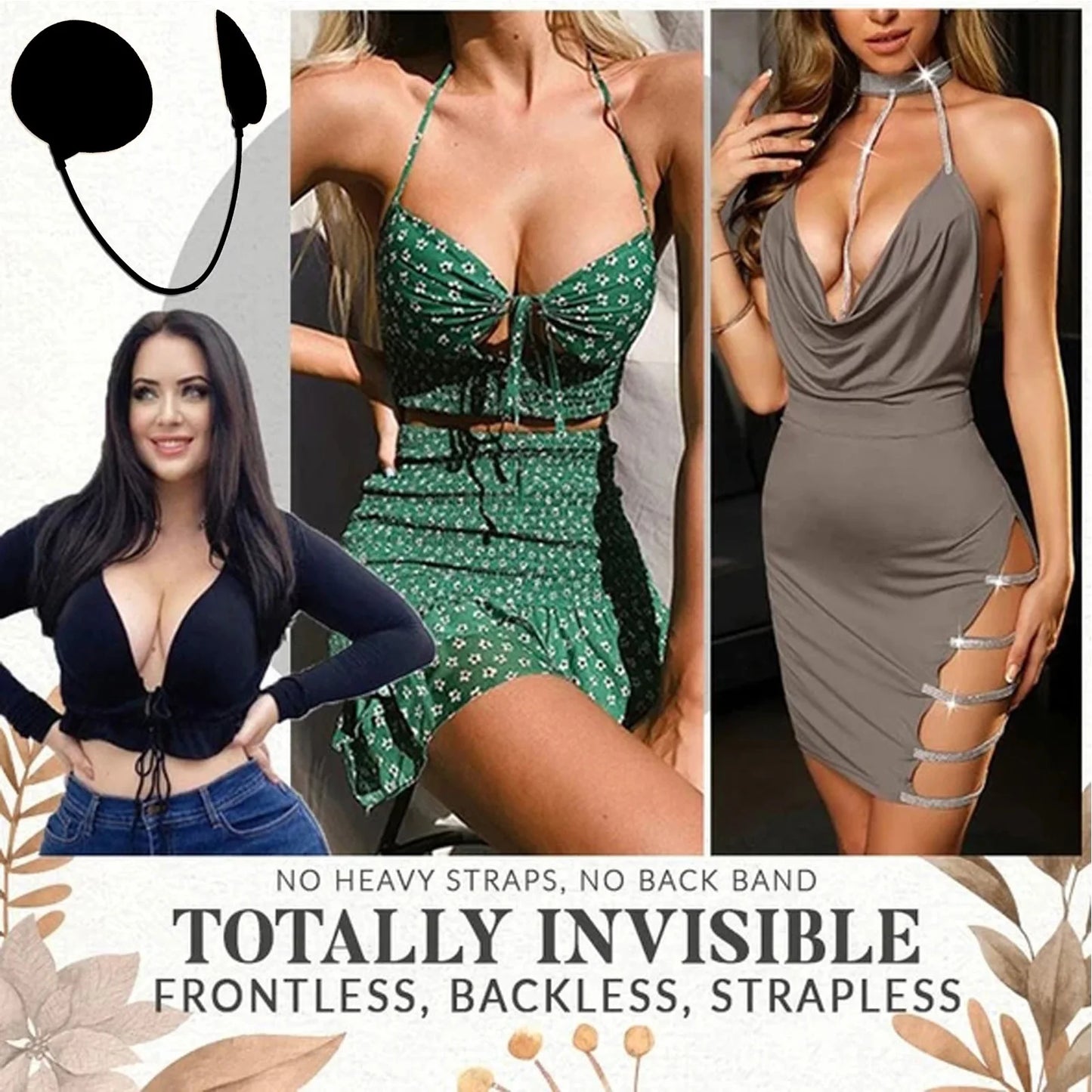 Backless Strapless Frontless Bras for Women